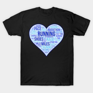 Running Heart Blue T-Shirt